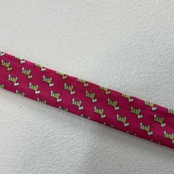 J Crew Silk Scottie Dog Belt Pink M/L - Picture 7 of 7